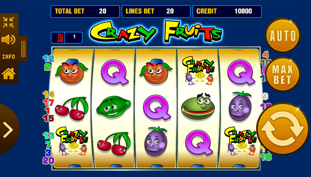 Мобильная версия Crazy Fruits